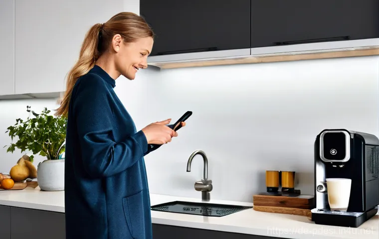 제품디자인 업무 중 겪은 실제 사례 - **A candid shot capturing the vibrant, slightly chaotic morning rush in a modern German family kitch...