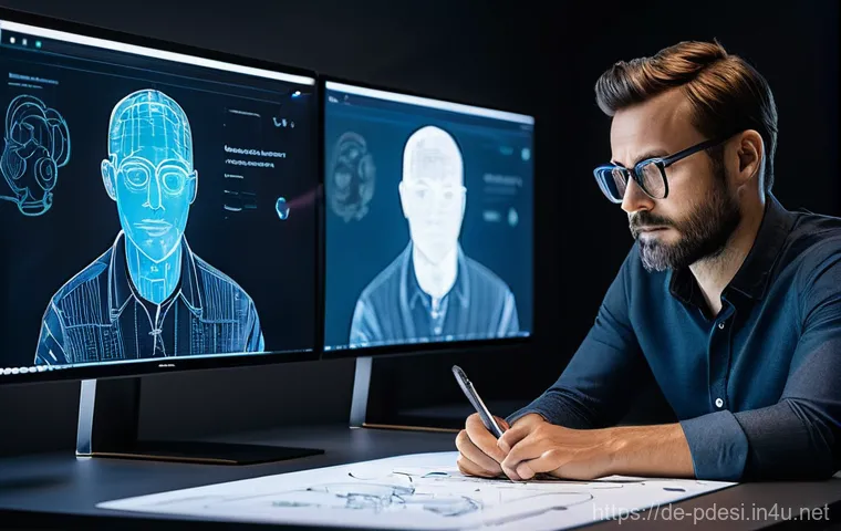 제품디자인 전문 블로그 운영 팁 - **Prompt 1: Sustainable Product Design Focus**
    A focused female product designer, in her late 20...