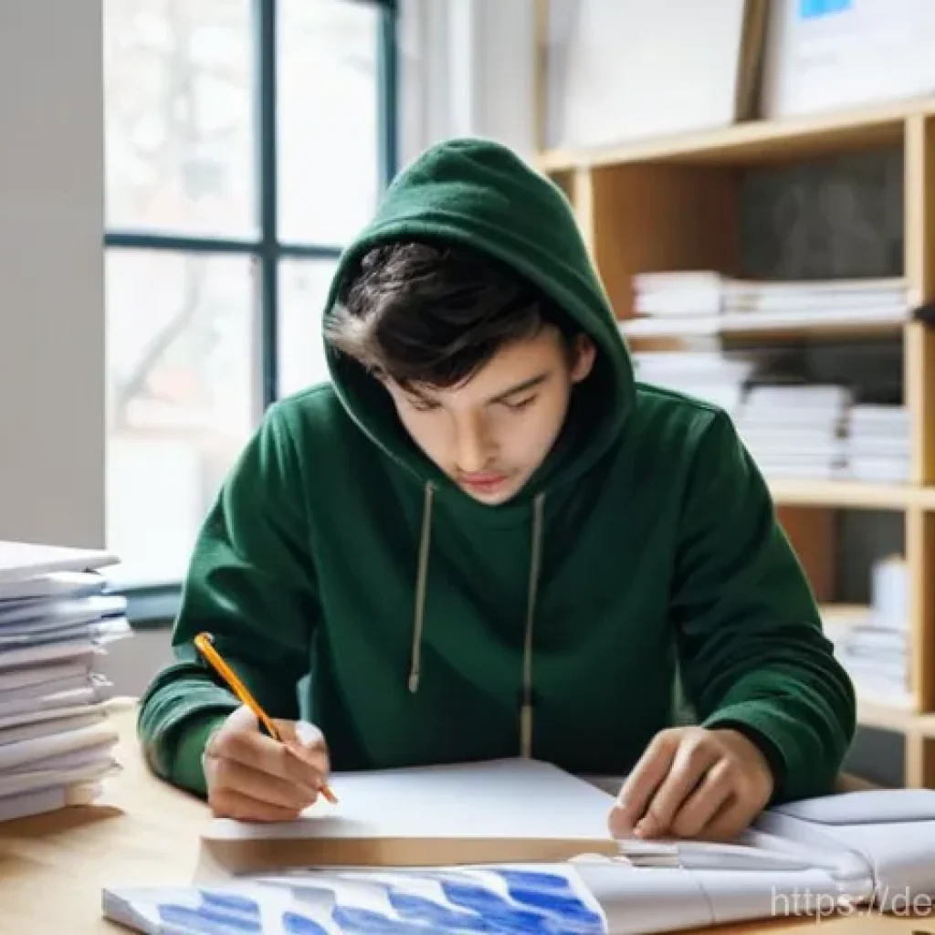 제품디자인 실기 시험에서 주의할 점 - **Prompt 1: The Design Student's Creative Process**
    A young, focused design student, appearing g...