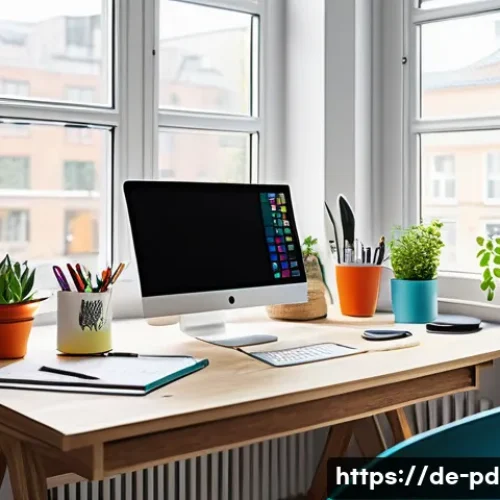 Home 33 제품디자인 실무에서의 시간 관리 방법 - A modern German product designer’s workspace during a focused morning creative phase: bright natural...